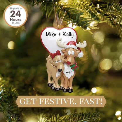 Adorno personalizado para parejas "Sé mi ciervo" 