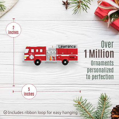 Fire Engine Christmas Ornament