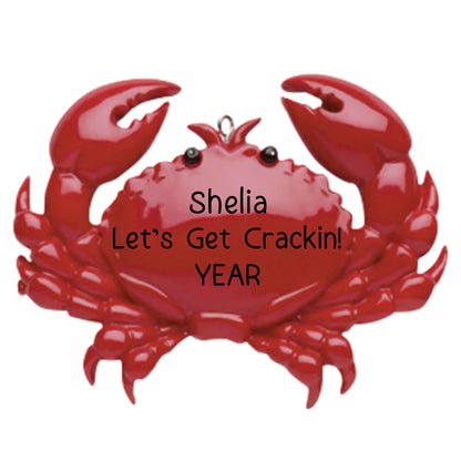 Crab Christmas Ornament - Red