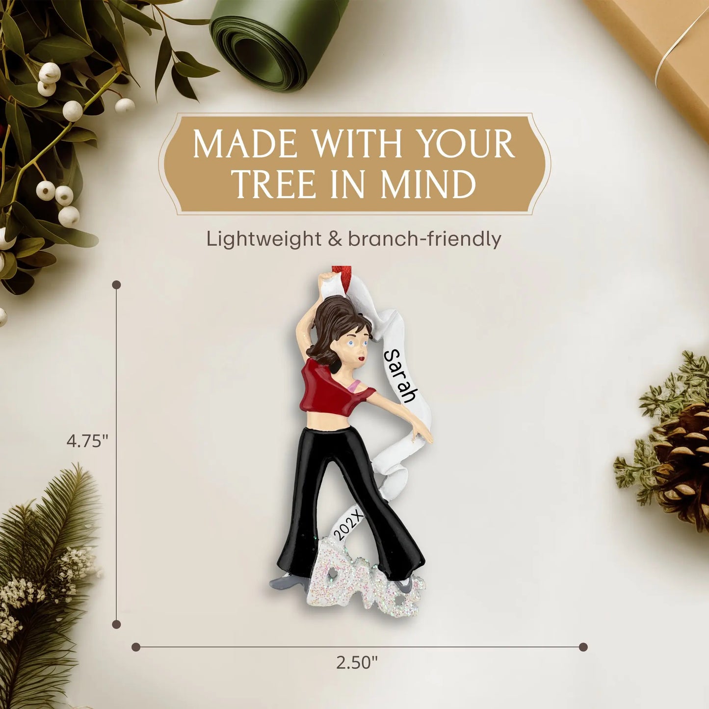 Dance Girl Personalized Ornament