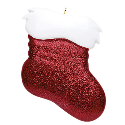 Red Glitter Stocking Christmas Ornament