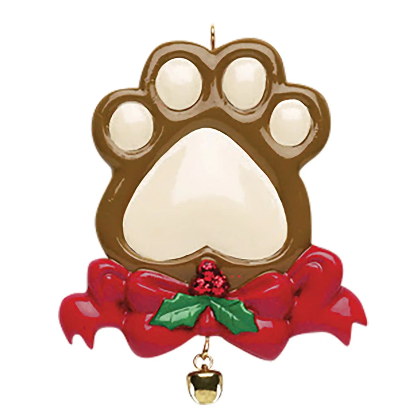 Dog Paw Print Christmas Ornament