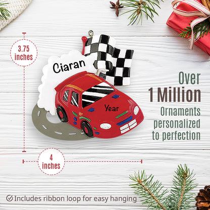 Race Car Track Christmas Ornament