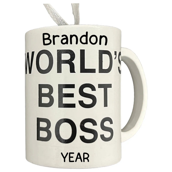 The Office Best Boss Coffee Mug Personalized Ornament