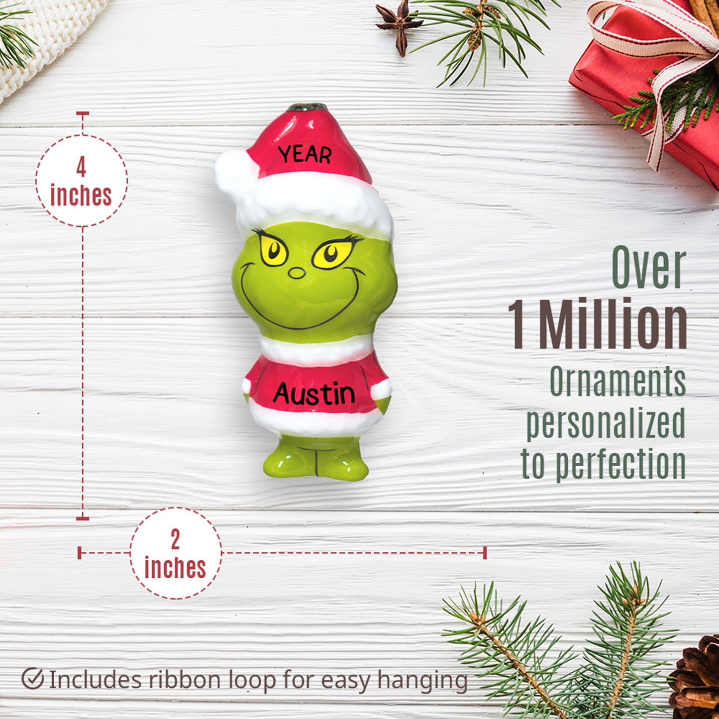 Grinch Christmas Ornament - 3D