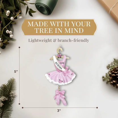 Adorno navideño de vestido de bailarina