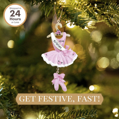 Adorno navideño de vestido de bailarina
