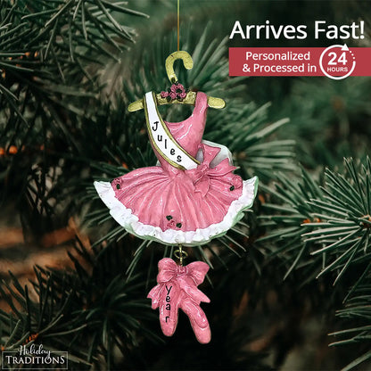 Adorno navideño de vestido de bailarina