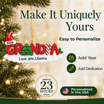 Make it yours: personalize the grandpa christmas ornament