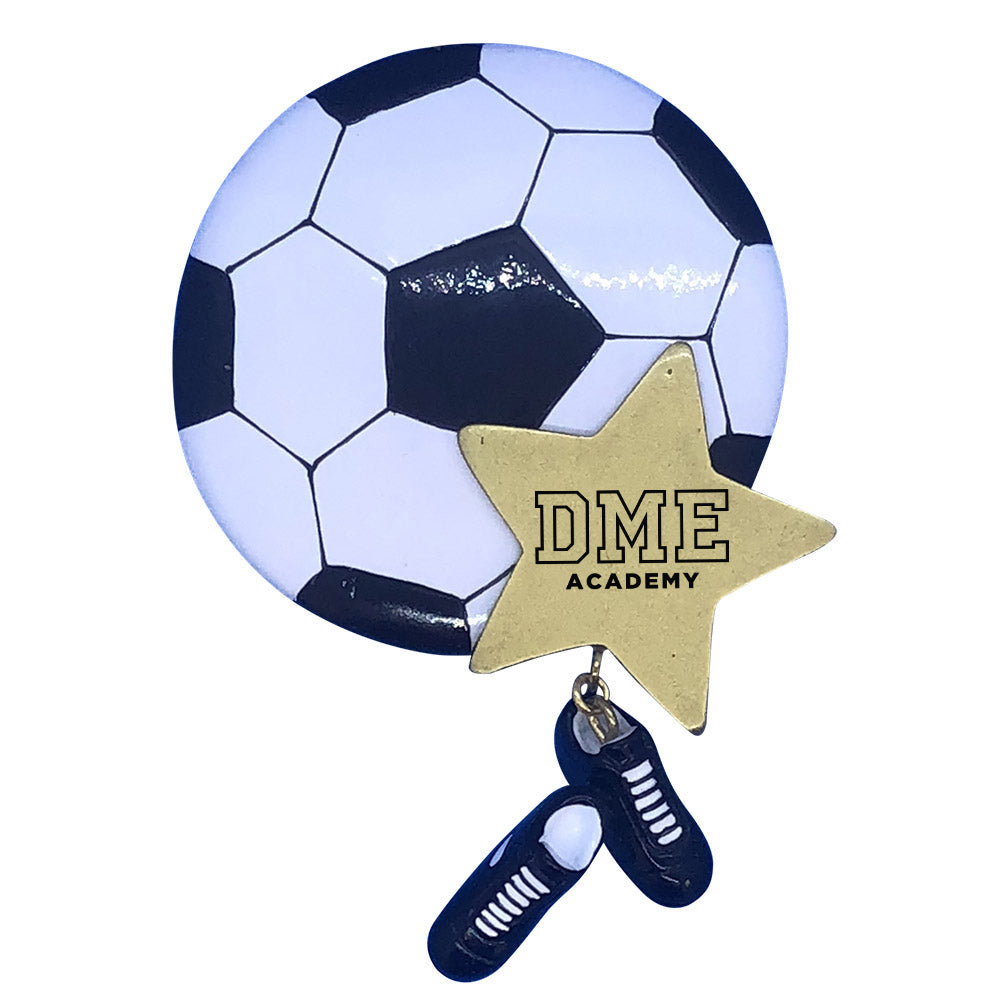 35-DME Soccer Star Personalized Christmas Ornament - Blank