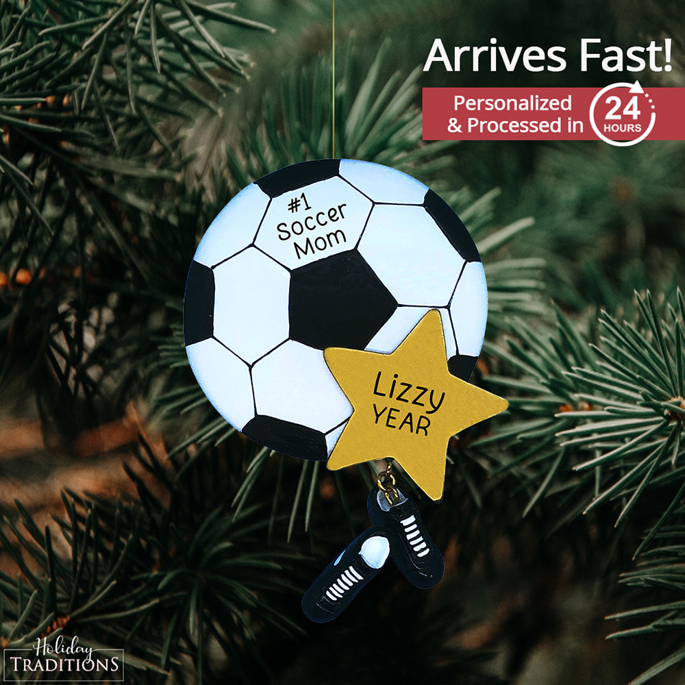 Soccer Star Christmas Ornament