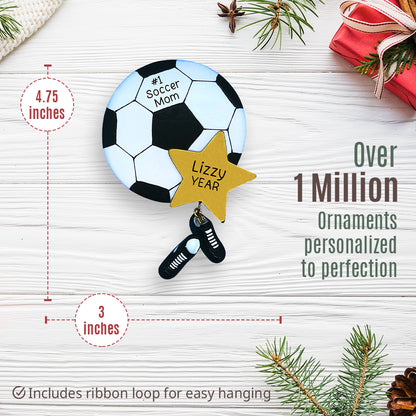 Soccer Star Christmas Ornament