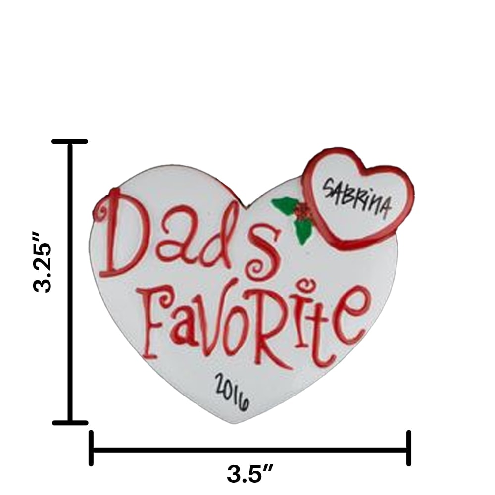 353 Dads Favorite Personalized Christmas Ornament