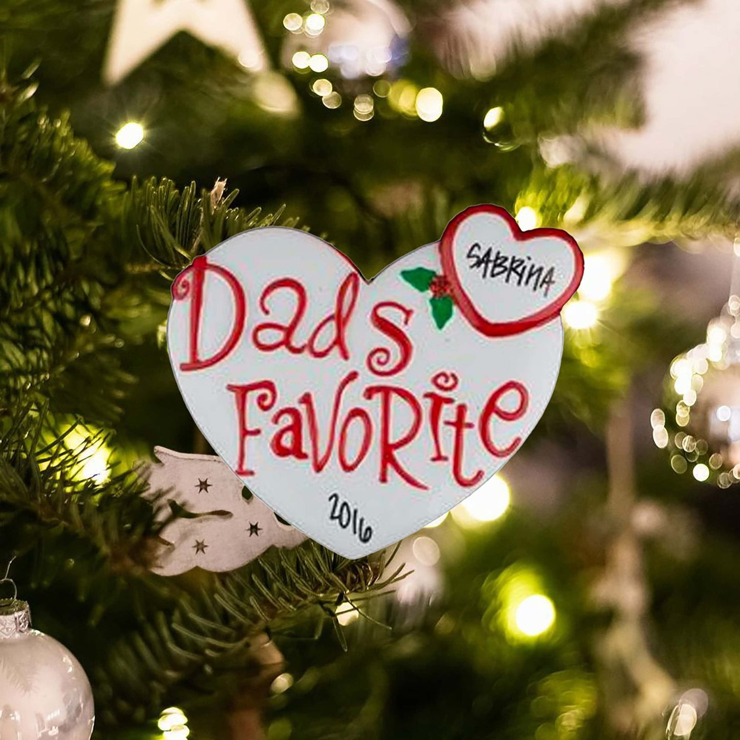 353 Personalized Dads Favorite Christmas Ornament