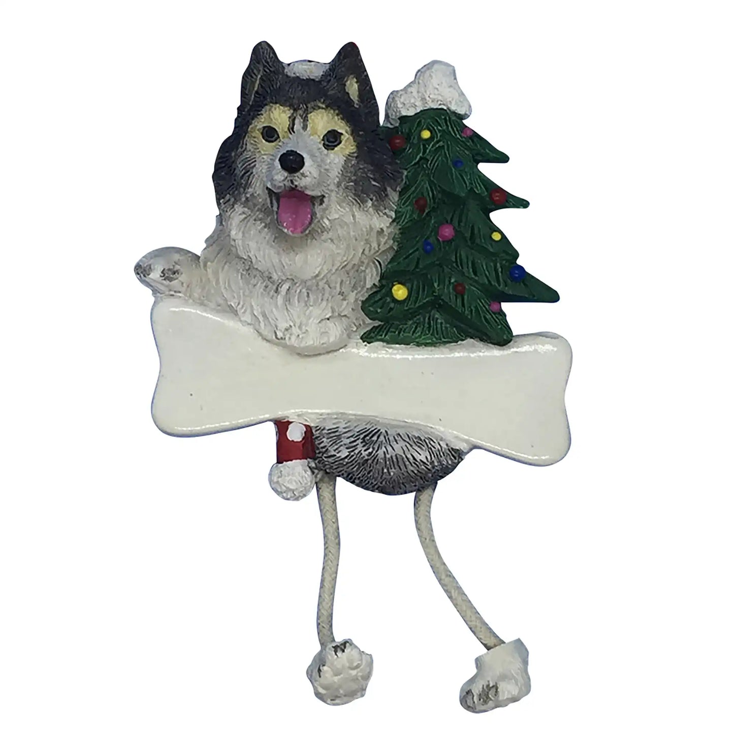 Siberian Husky Personalized Ornament With Dangling Legs