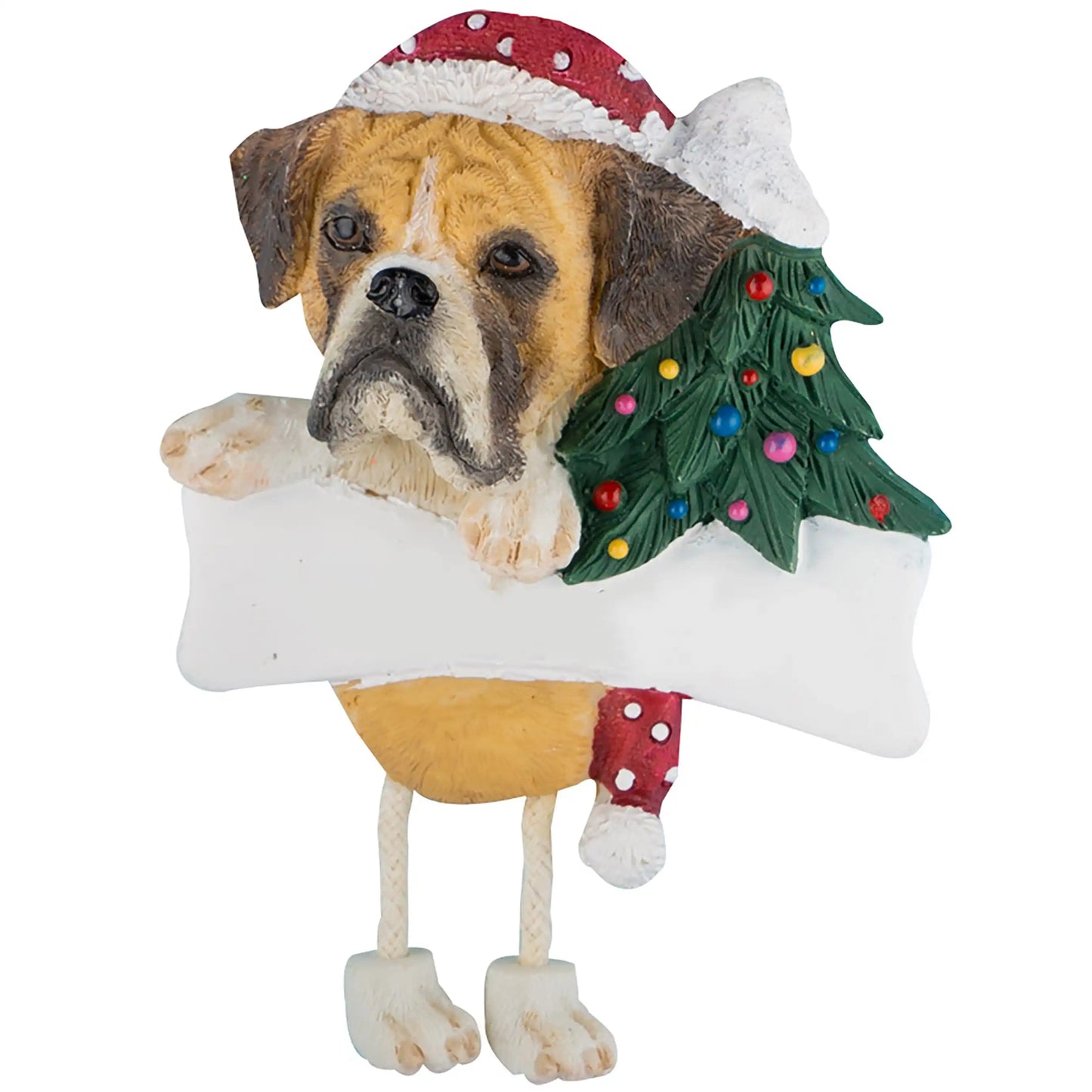 Boxer Fawn & Uncropped Personalized Ornament