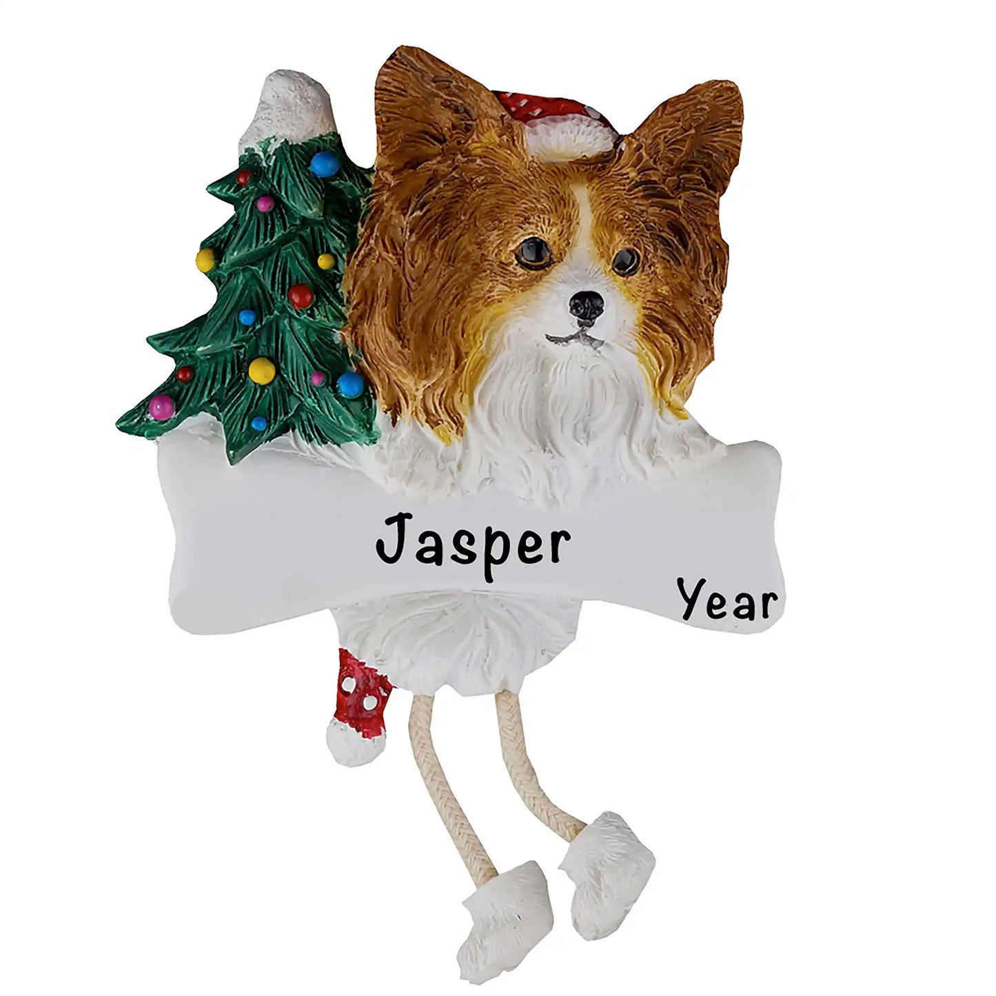 Papillon Personalized Ornament