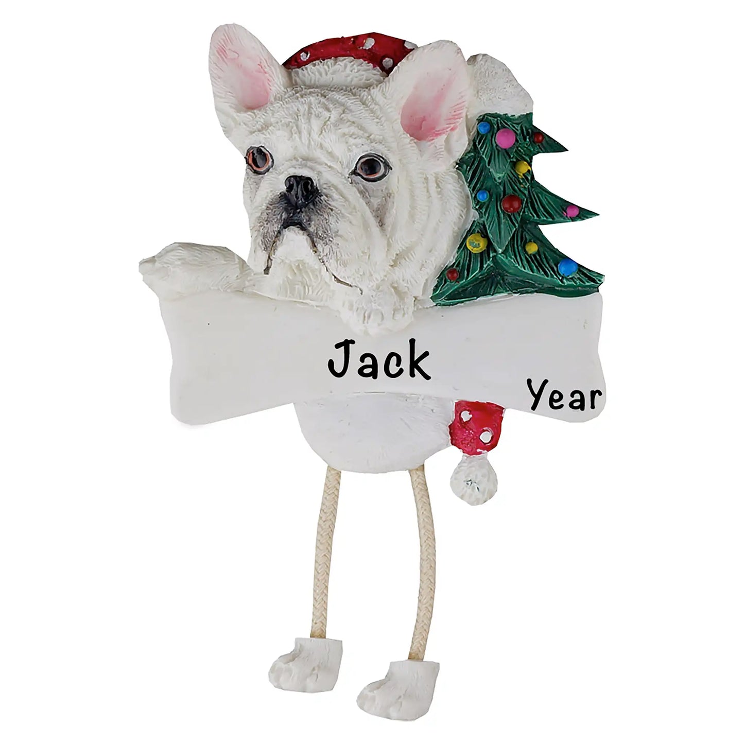 French Bulldog Personalized Ornament - Cream Color