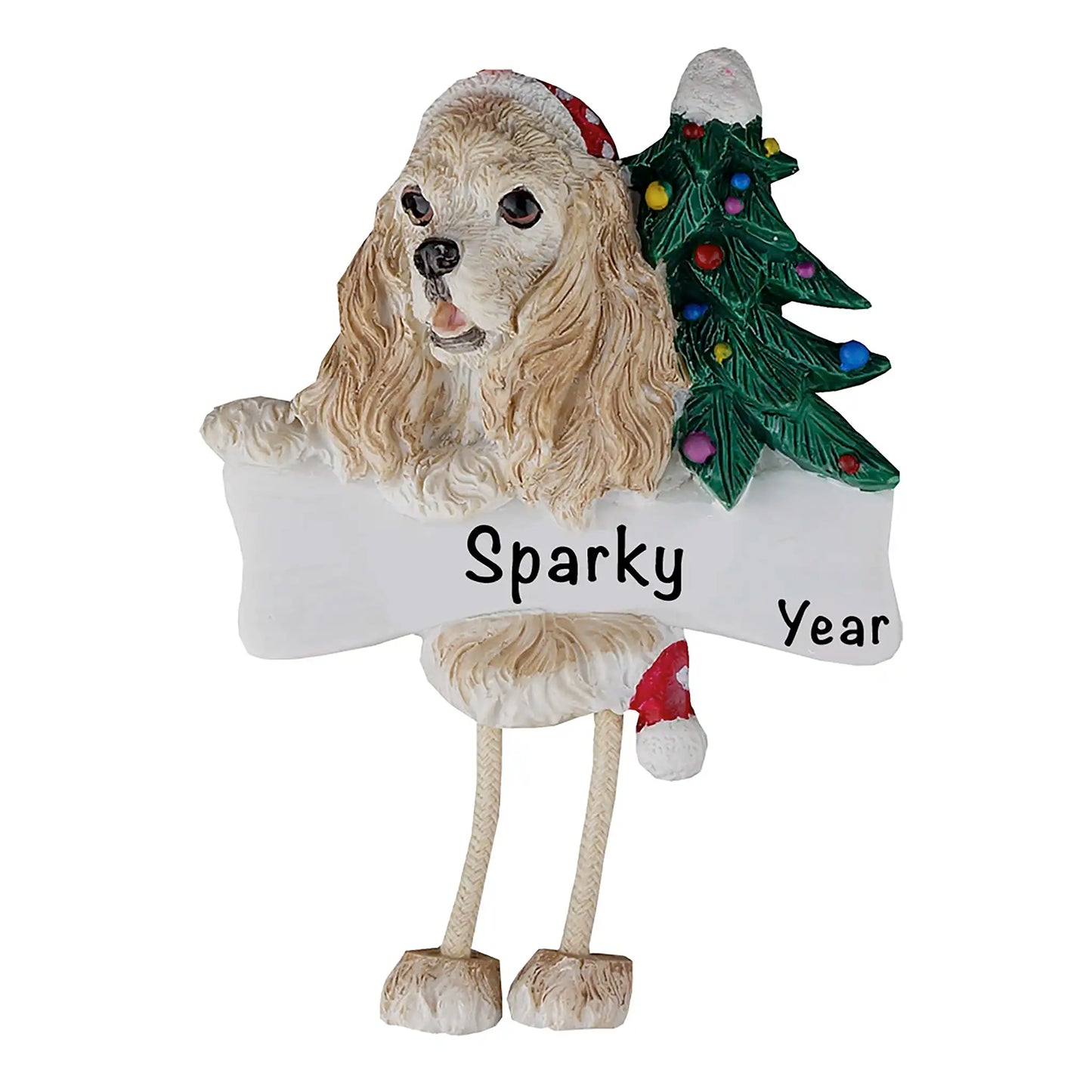 Cocker Spaniel Personalized Ornament - Parti Style