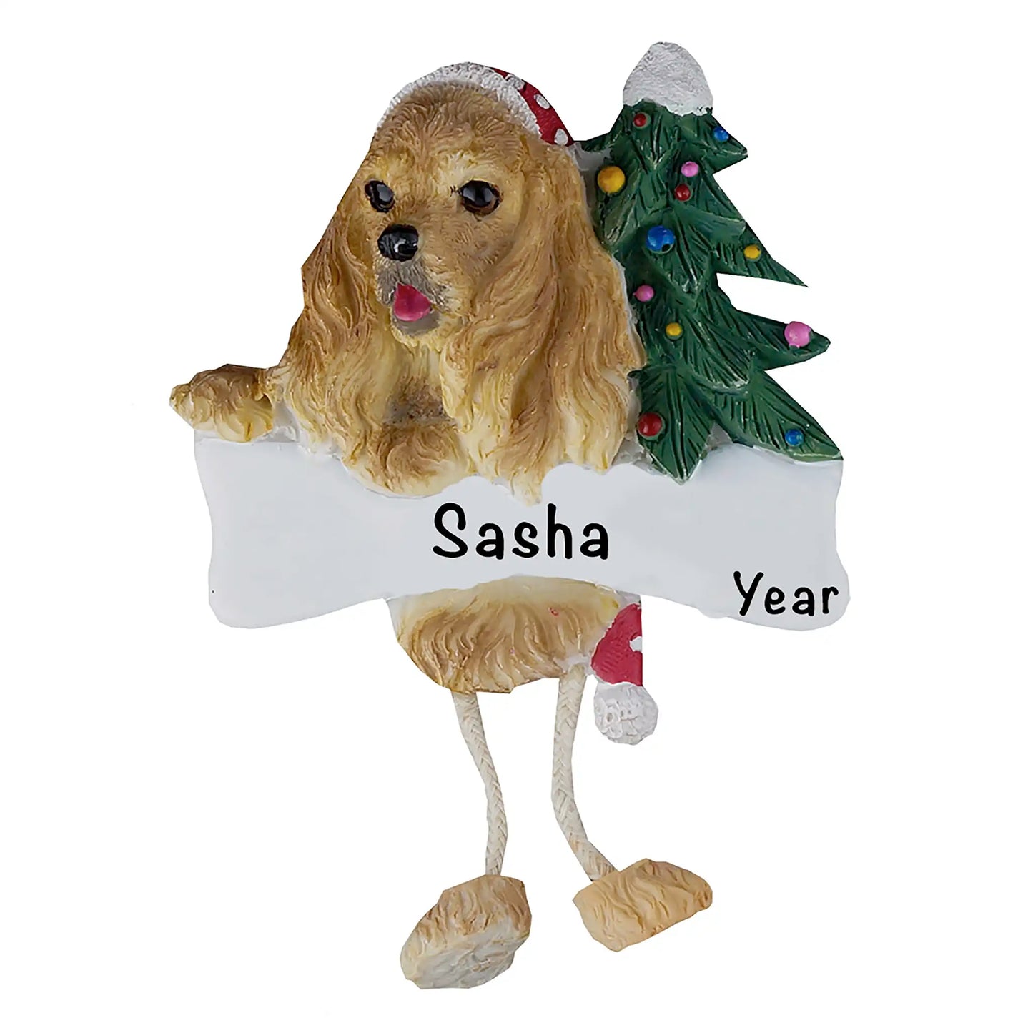 Cocker Spaniel Personalized Ornament - Blonde