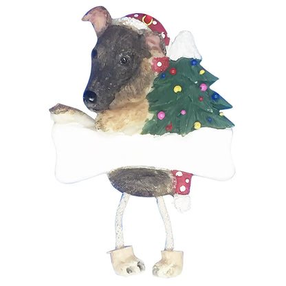 Greyhound Personalized Ornament - Brindle Style