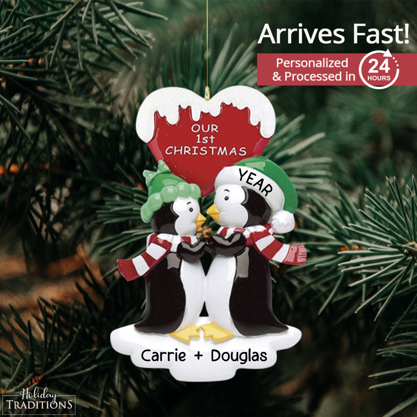 Our 1st Christmas Penguins Ornament