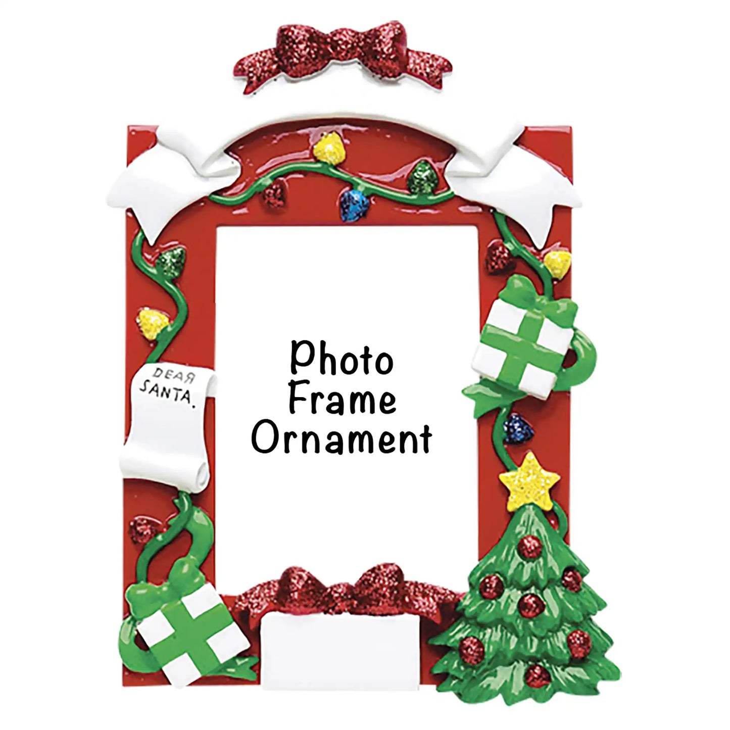 Red Picture Frame Christmas Ornament