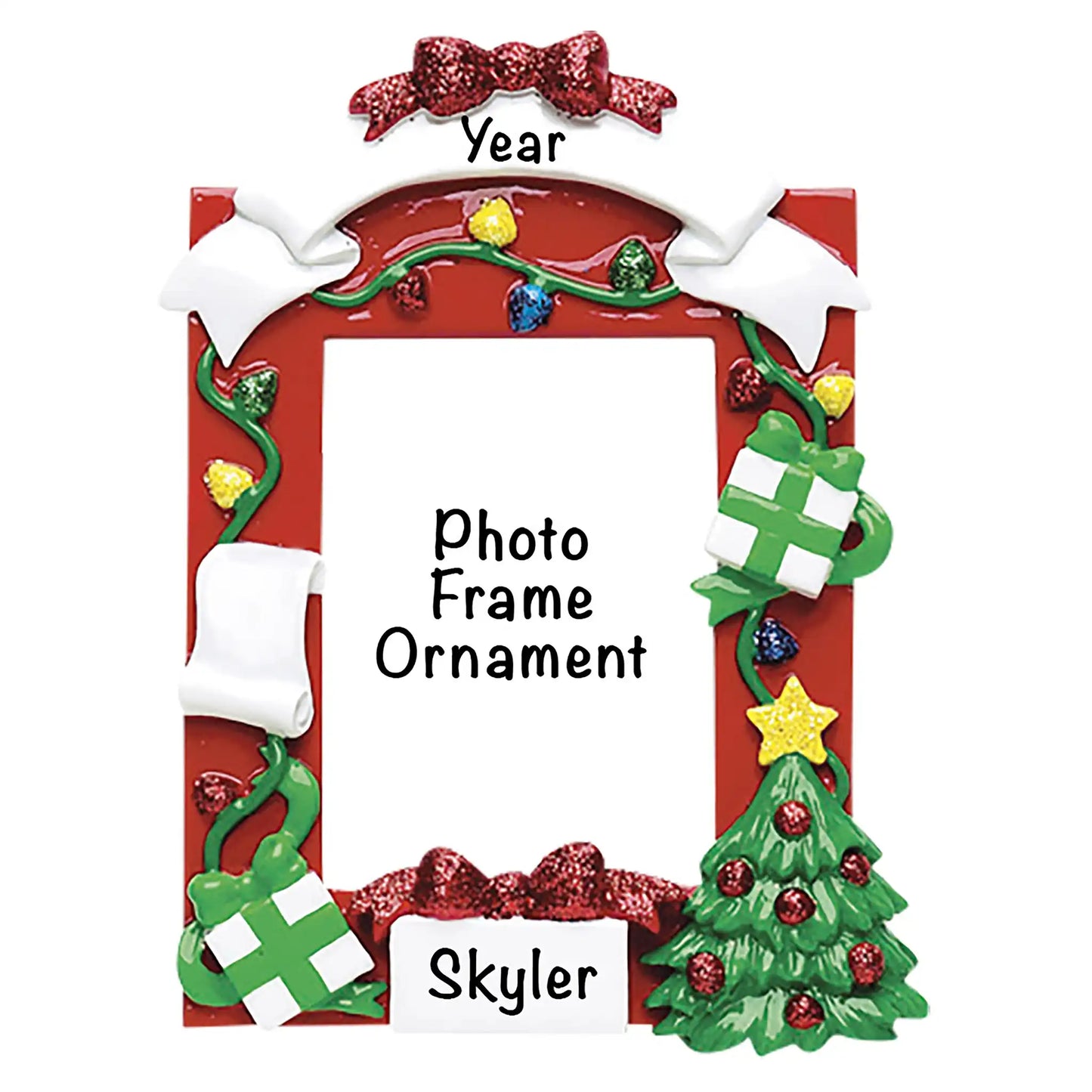 Red Picture Frame Christmas Ornament