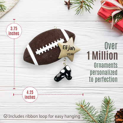 Football Star Christmas Ornament