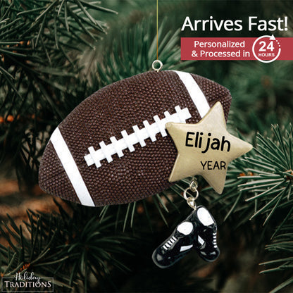 Football Star Christmas Ornament