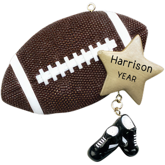 Football Star Christmas Ornament