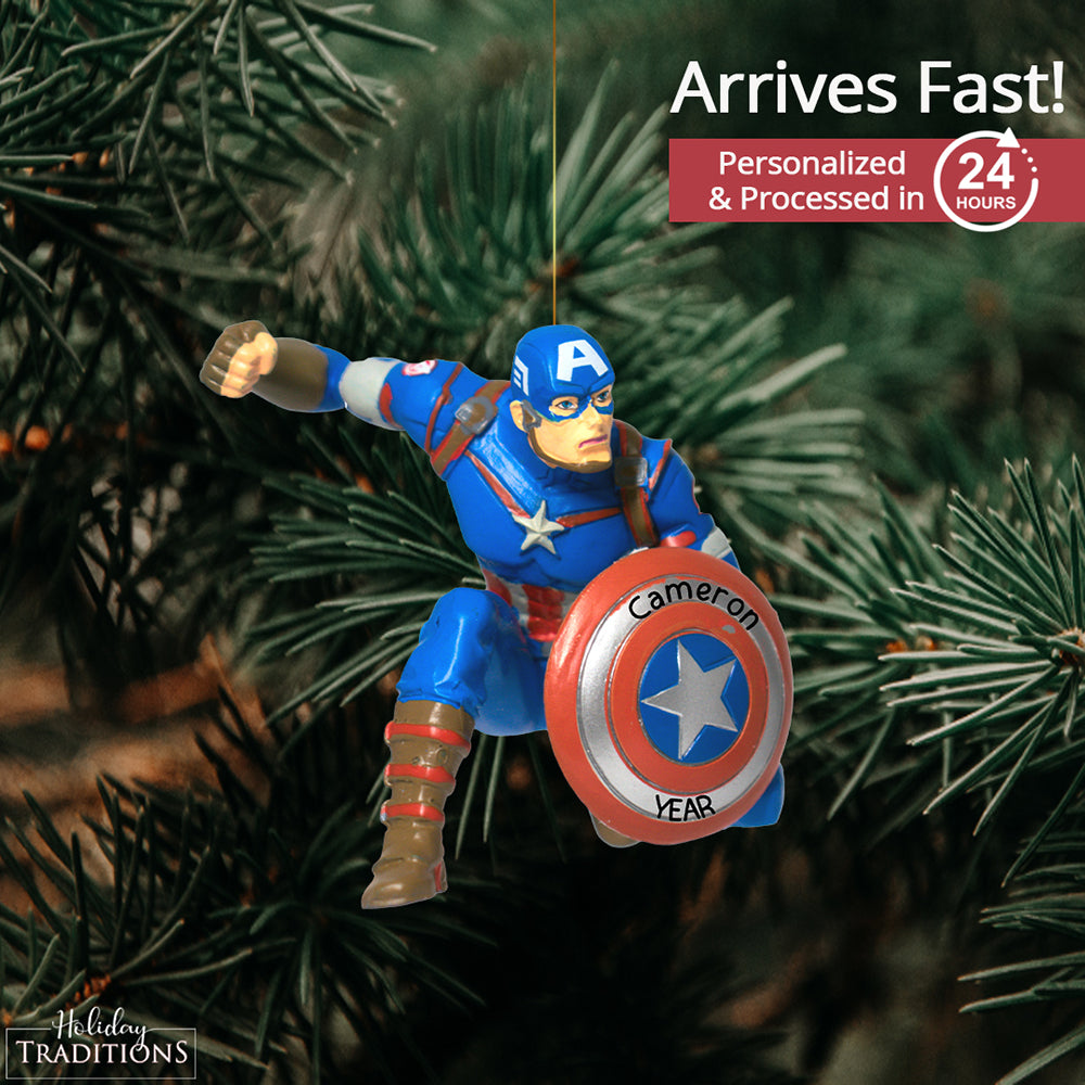 Captain America Christmas Ornament