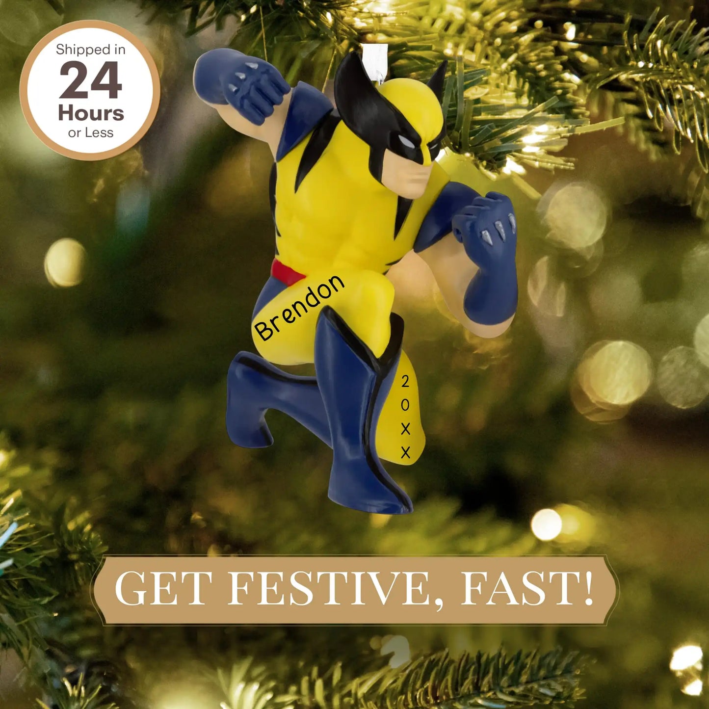 Wolverine Marvel Xmen Personalized Ornament