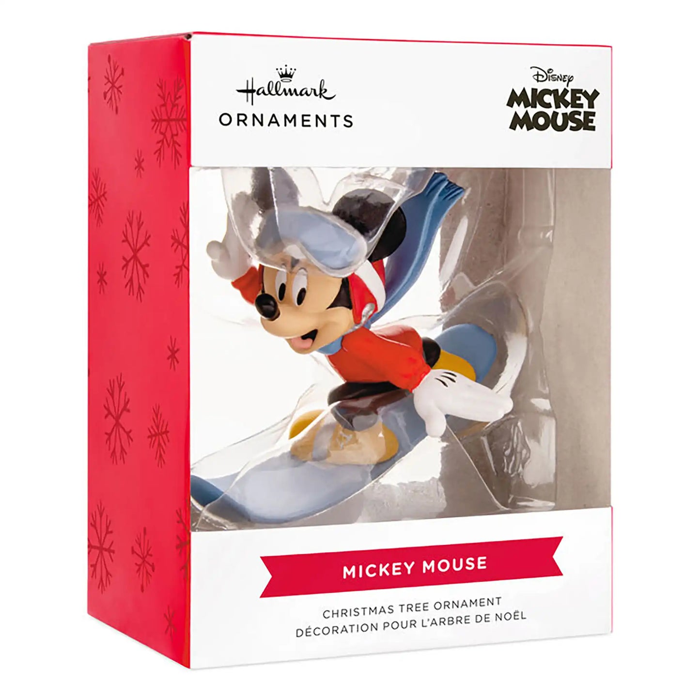 Mickey Mouse Snowboarding Personalized Ornament