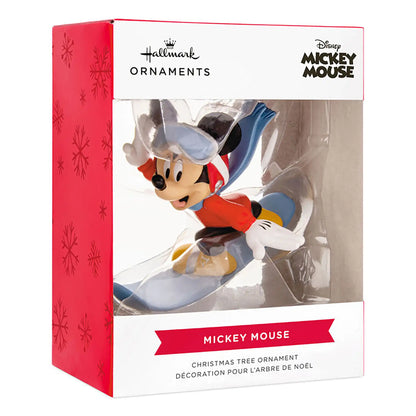 Mickey Mouse Snowboarding Personalized Ornament