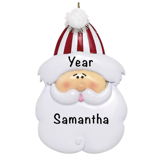 420 Traditional Santa Face Personalized Christmas Ornament