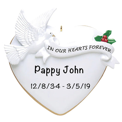 In Our Hearts Forever Memorial Christmas Ornament