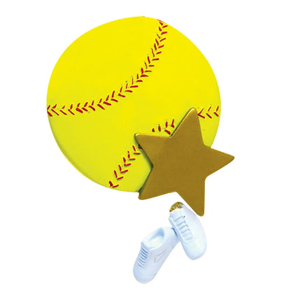 Softball Star Christmas Ornament