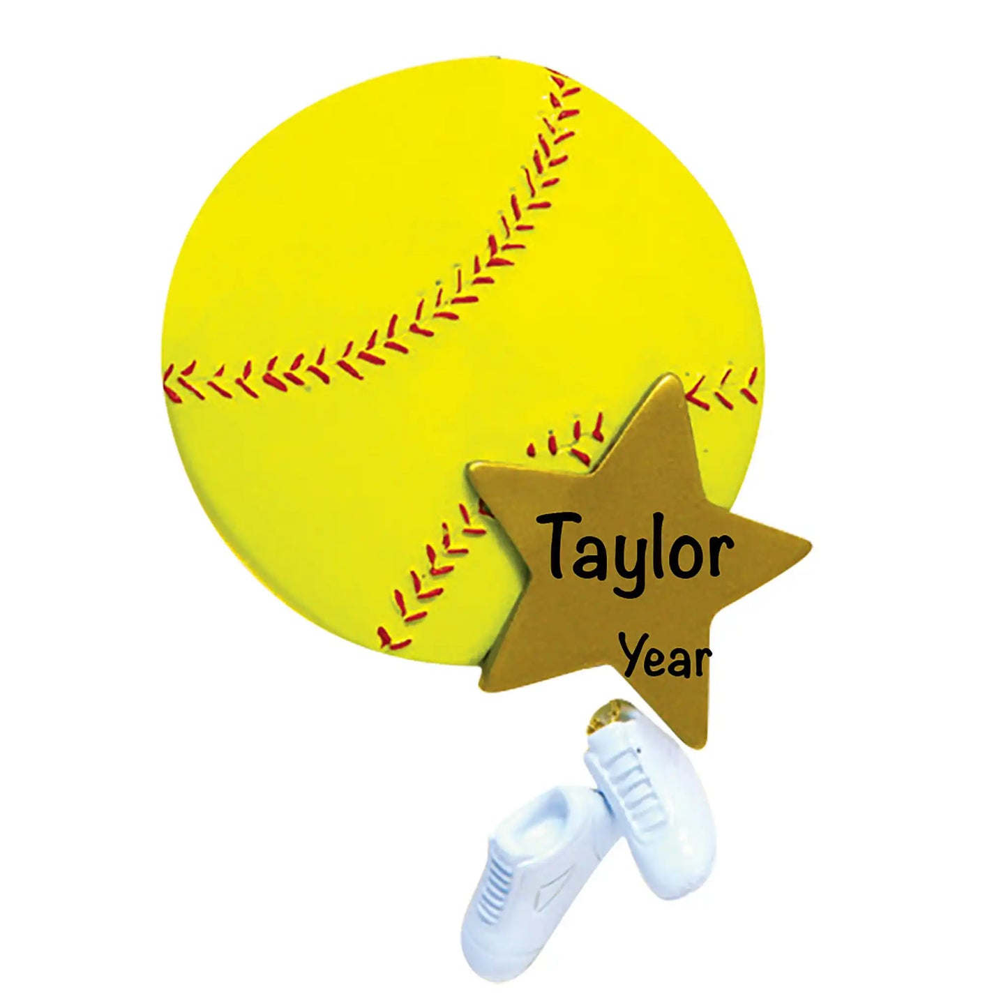 Softball Star Christmas Ornament