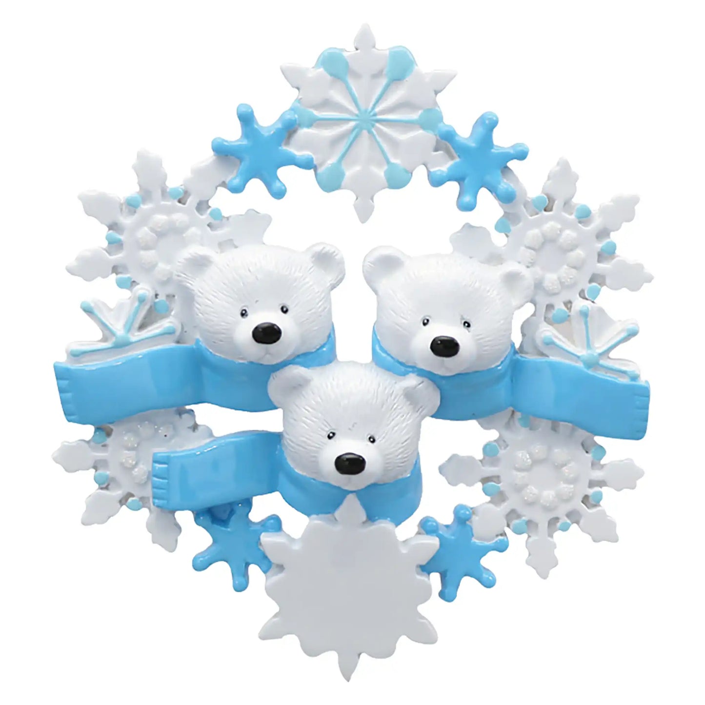 Polar Bear Family Of 3 Christmas Ornament