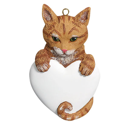 Orange Tabby Cat Christmas Ornament