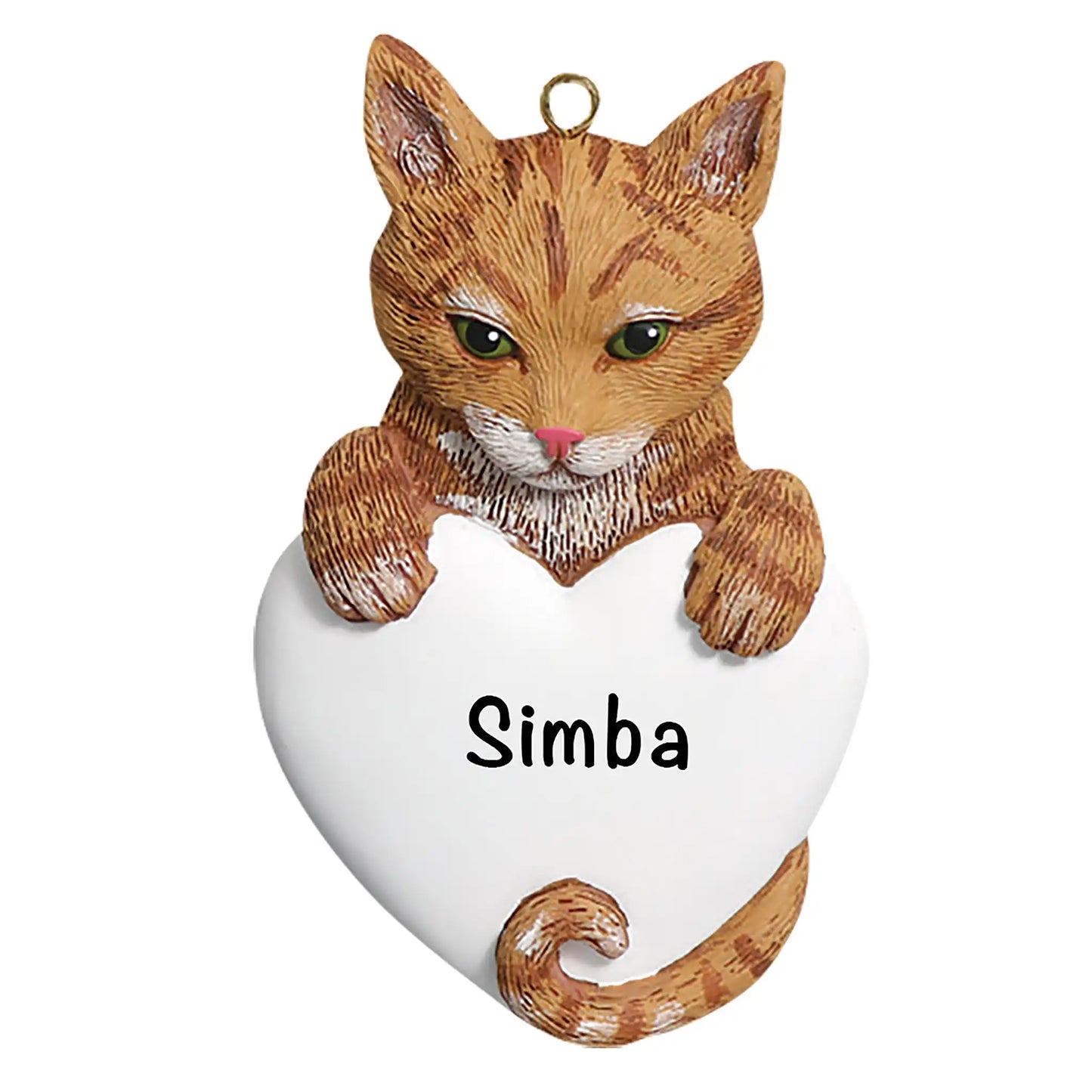 Orange Tabby Cat Christmas Ornament