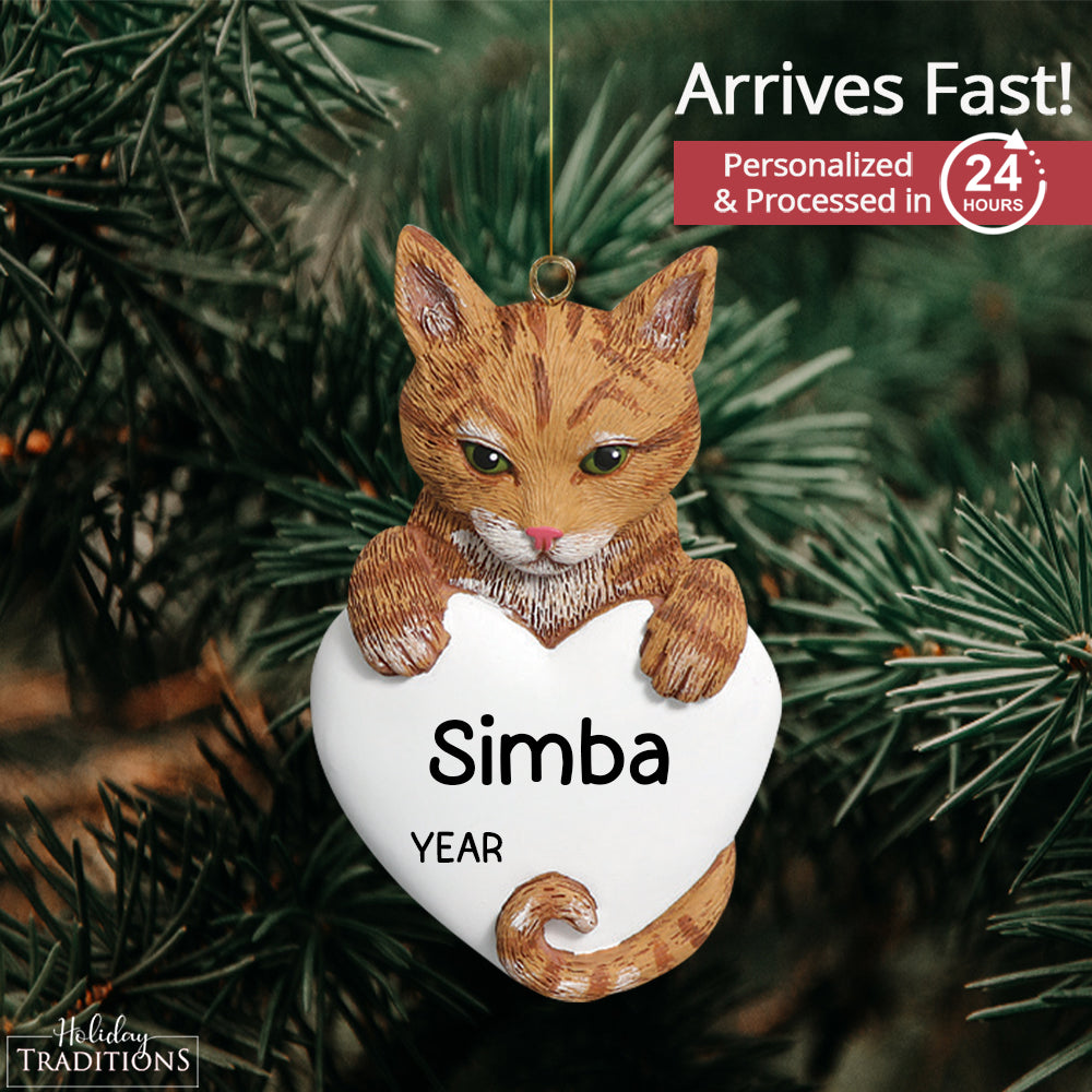 Personalized cat christmas ornaments best sale