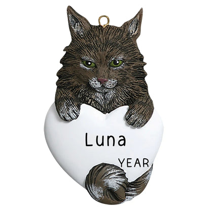 Maine Coon Cat Christmas Ornament