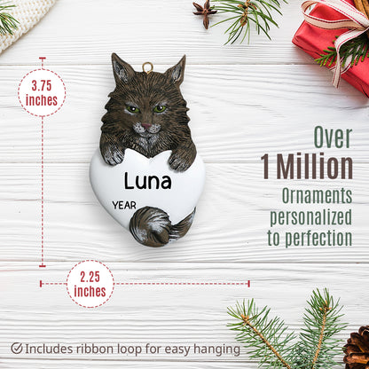 Maine Coon Cat Christmas Ornament