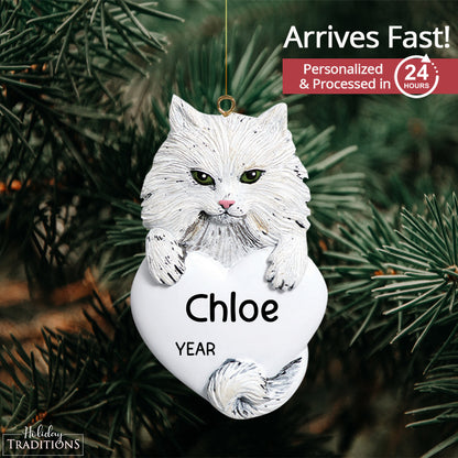 Persian Cat Christmas Ornament