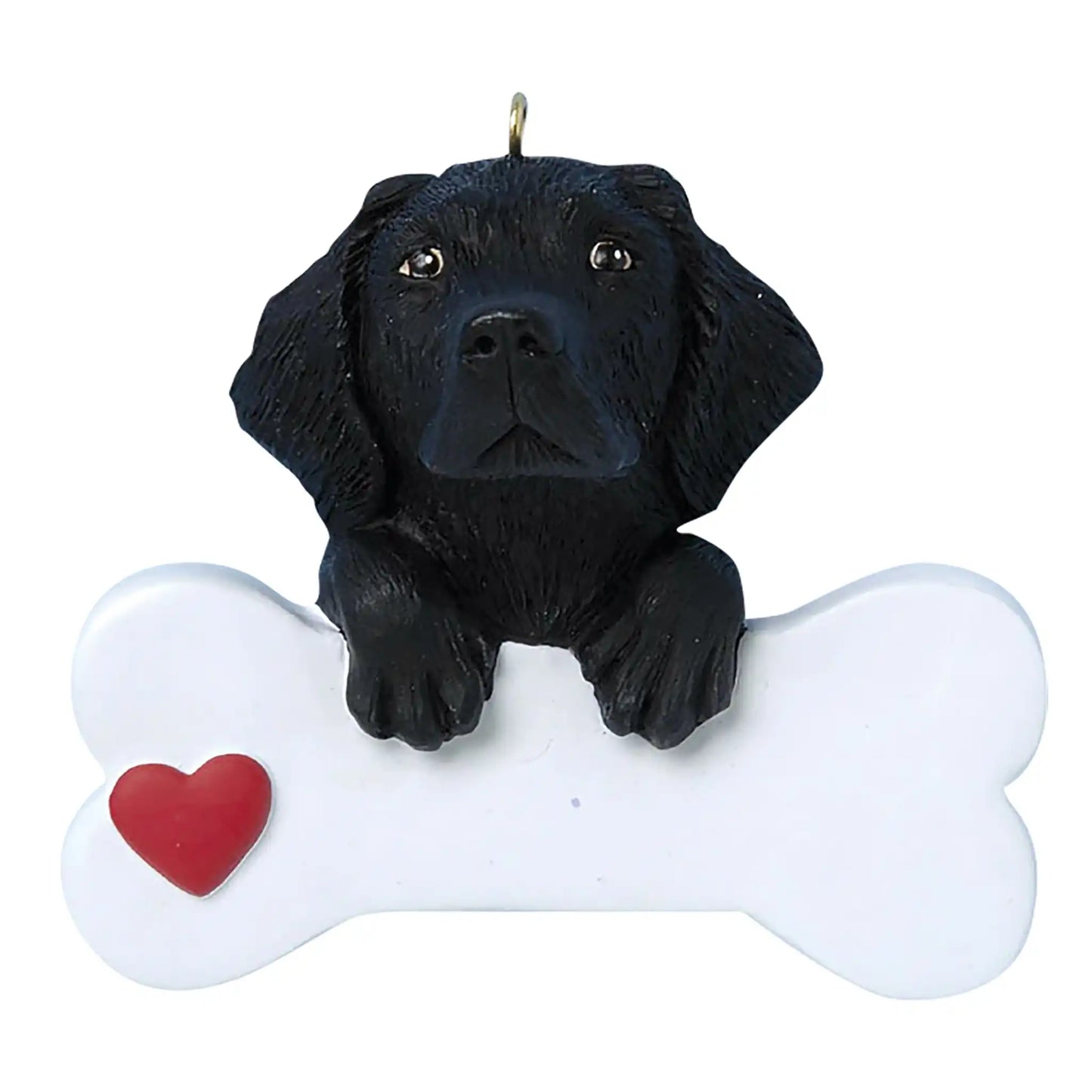 Black Labrador Dog Bone Christmas Ornament