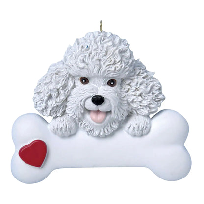 Bichon Frise Dog Bone Christmas Ornament