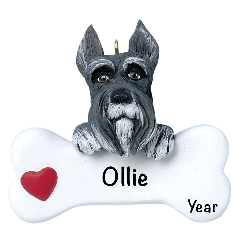 567 Schnauzer Personalized Christmas Ornament