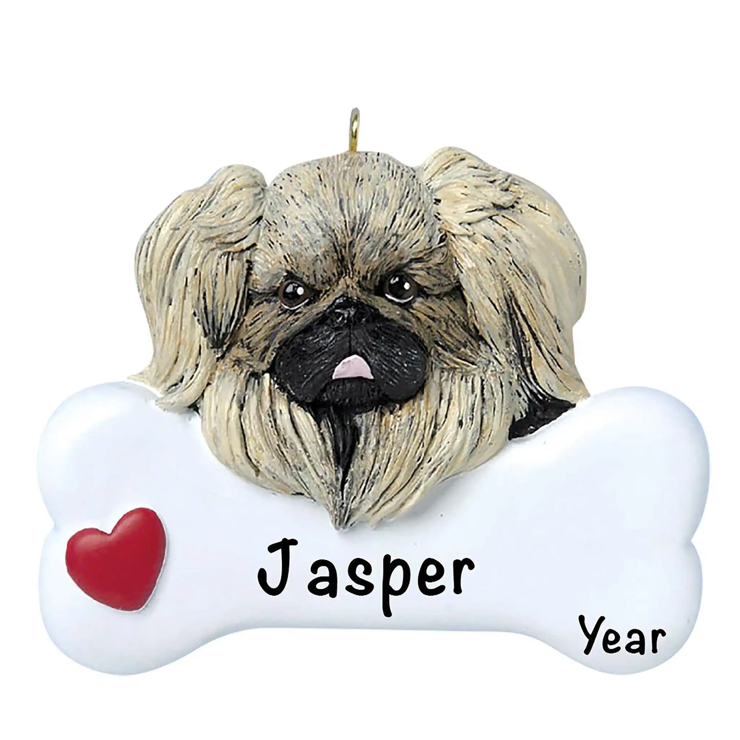 Pekingese Dog Bone Christmas Ornament